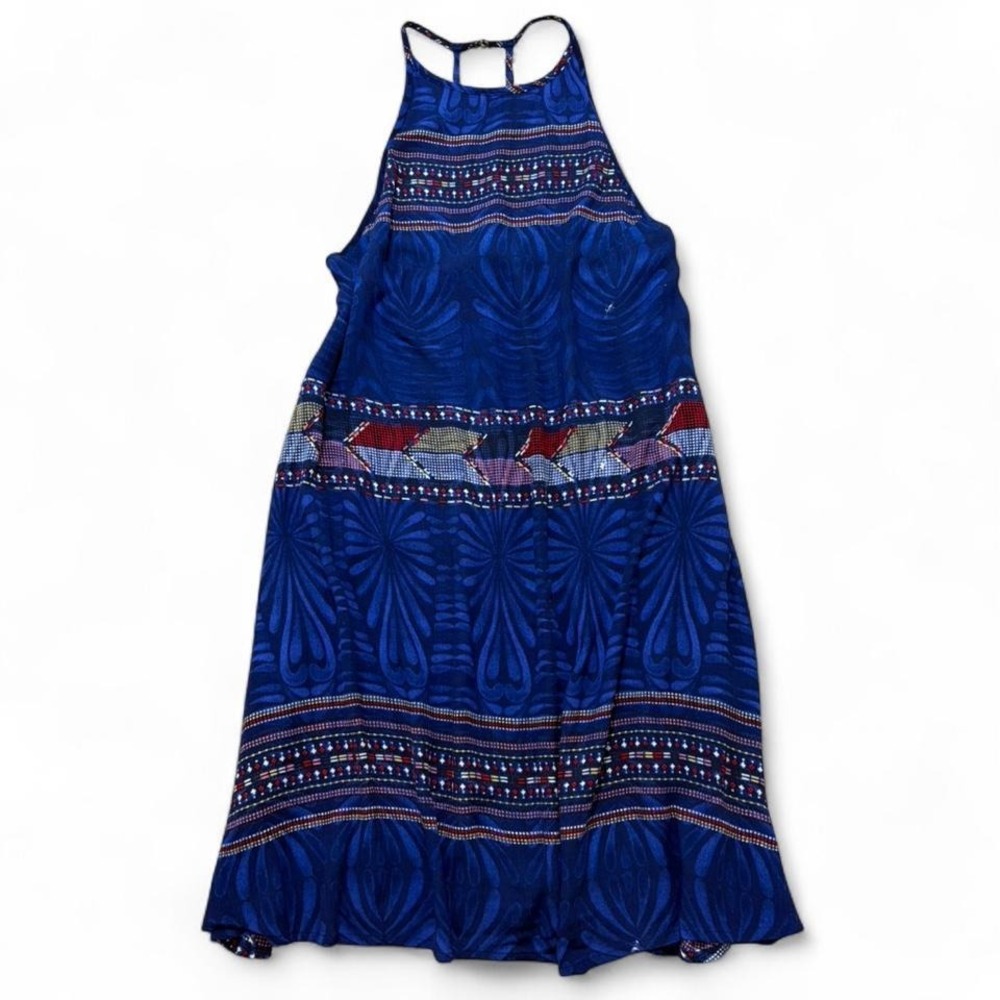 Roxy Halter Mini Dress / Swim Coverup Boho Geometric Resort wear NWT Size M